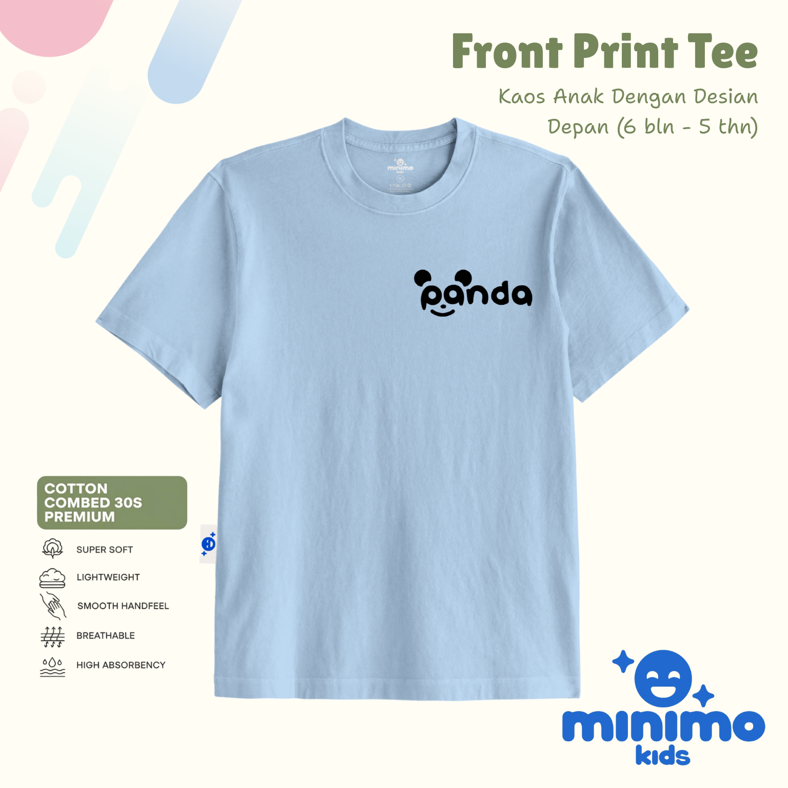 Basic Tee Minimo Kids - sky bluepink